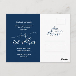 Vi Har Flyttat, Nytt Hemadress Meddelande Vykort