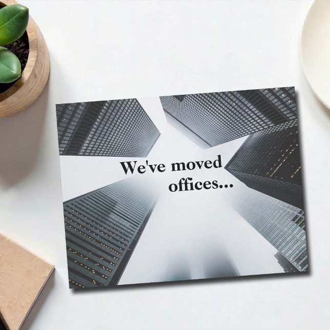 Vi har flyttat Office Anpassningsbar Business Adre Meddelande (Skapare uppladdad)