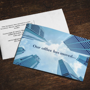 Vi har flyttat Office Professionell Byte av Adress Meddelande Vykort