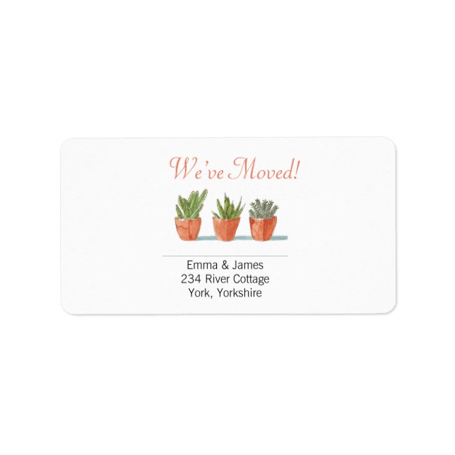 Vi har Flyttat Orange ny hemadressetikett Adressetikett (Framsidan)