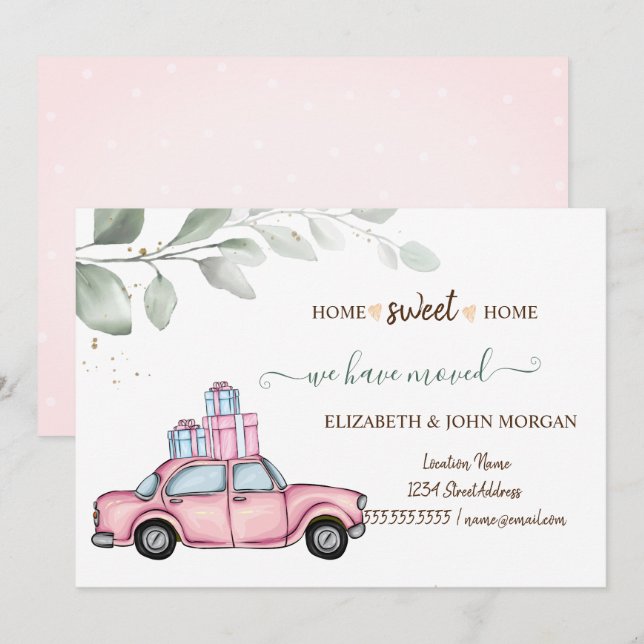 Vi Har Flyttat,Pink Car Presenter (Fram/baksida)