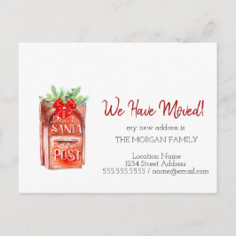 Vi har Flyttat, postlåda Brev till Santa Santa Meddelande Vykort