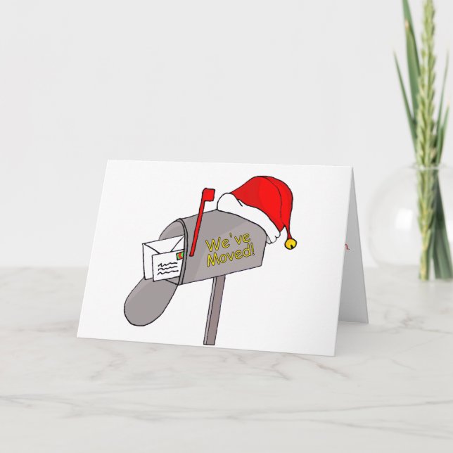 Vi har flyttat - postlåda helgkort (Framsida)