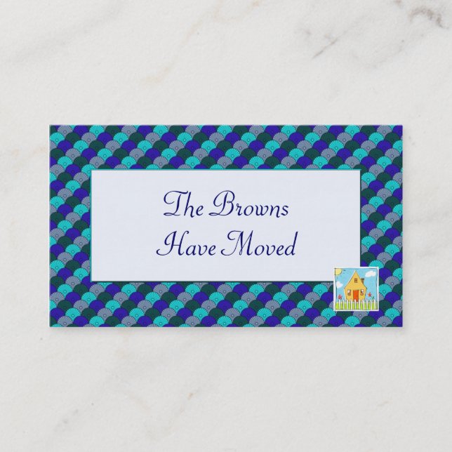 Vi har flyttat profilerar kortmallen visitkort (Framsida)