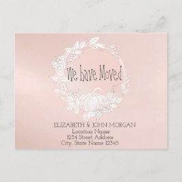 Vi har Flyttat, Pumpkin Ny adress Meddelande Vykort