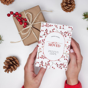 Vi har flyttat Red Berry-meddelande vykort