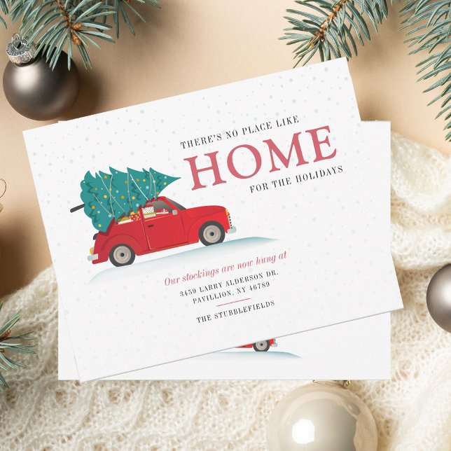 Vi Har Flyttat Röd Flytt Tillkännagivande (We've Moved Red Car Moving Announcement)