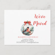 Vi har flyttat,Röd kardinal Boll Announceme