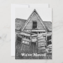 Vi Har Flyttat Roligt Gammalt Förfallet Hus Meddelande