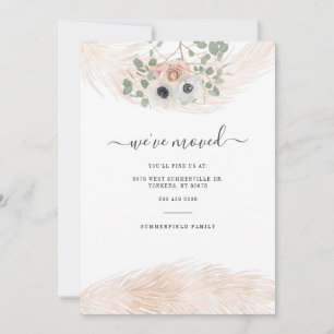 Vi har flyttat Script Pampas Grass Botanical Flytt Meddelande