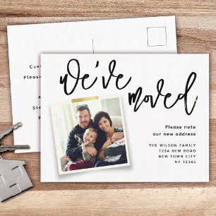 Vi Har Flyttat Simple Modern Flyttkort Meddelande Vykort