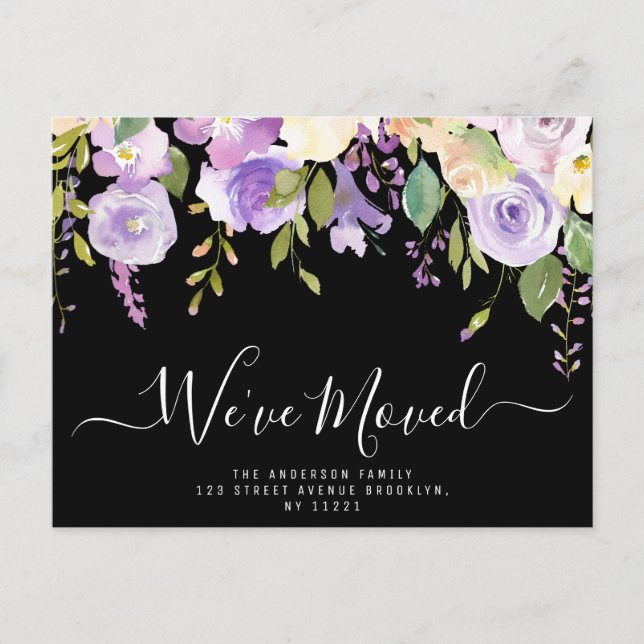 Vi har flyttat skript skriva New Home Vykort (Framsida)