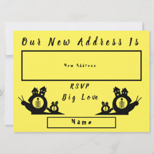 Vi har Flyttat Snigel House Flytta Home Notice Meddelande