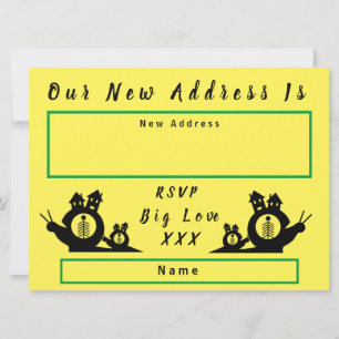 Vi har Flyttat Snigel House Flytta Home Notice Meddelande