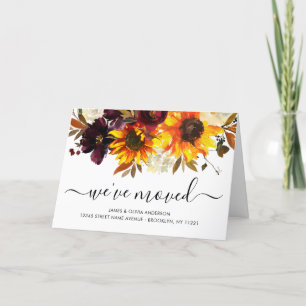 Vi har flyttat Solrosblommor Solblommor Flytta Meddelande