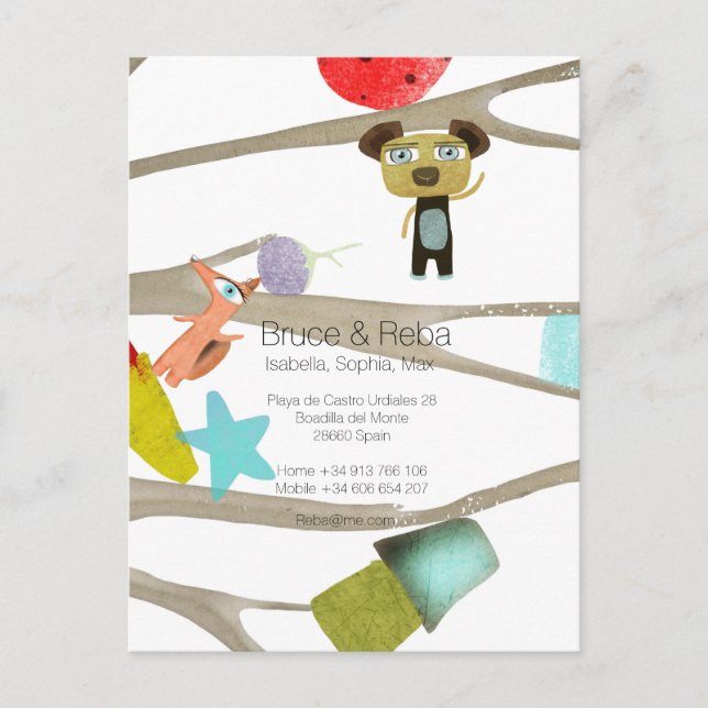 Vi har flyttat Spanien Meddelande Vykort (Framsida)