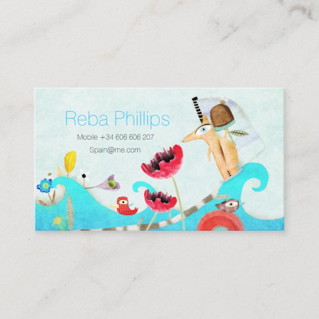 Vi har flyttat Spanien Visitkort (Framsida)