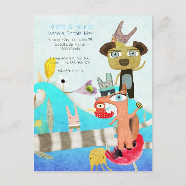 Vi har flyttat Spanien vykort (Framsida)