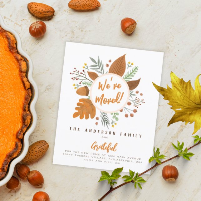 Vi Har Flyttat Tacksam Tacksägelsekrans Ny Hem (Skapare uppladdad)