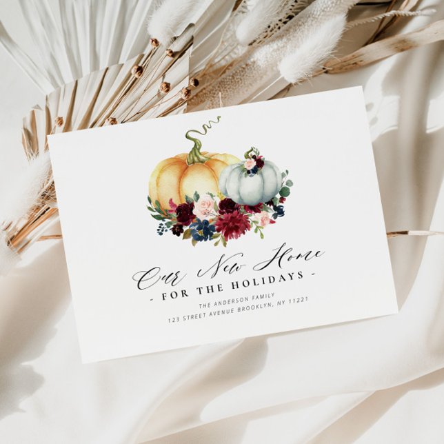 Vi har flyttat thanksgiving helgdag flytta vykort (Skapare uppladdad)