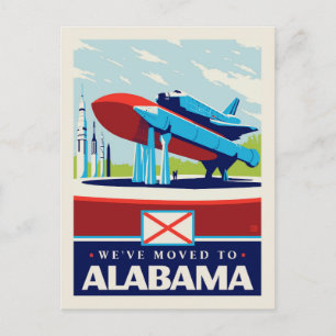 Vi har flyttat till Alabama Inbjudan Vykort