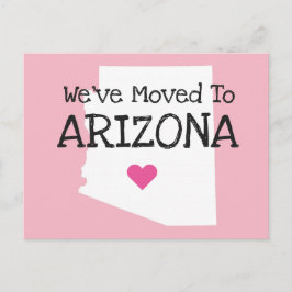 Vi har flyttat till Arizona Rosa Heart Vykort