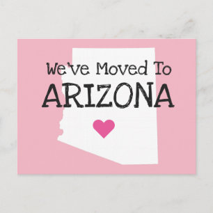 Vi har flyttat till Arizona Rosa Heart Vykort