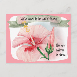 Vi Har Flyttat Till Blommornas Land Nya Adress Meddelande Vykort