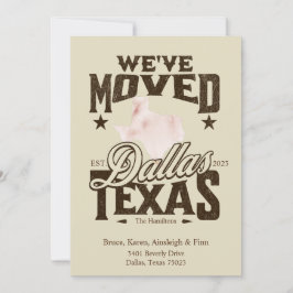 Vi har flyttat till Dallas Texas Announcement Inbjudningar
