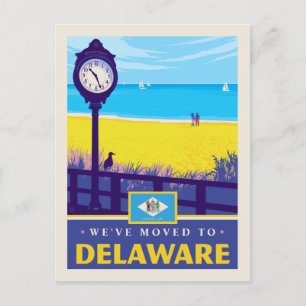 Vi har flyttat till Delaware Inbjudan Vykort