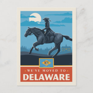 Vi har flyttat till Delaware Inbjudan Vykort