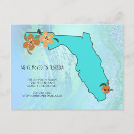 Vi har flyttat till Florida Ny adress Meddelande Vykort