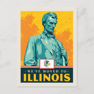 Vi har flyttat till Illinois Inbjudan Vykort