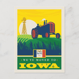 Vi har flyttat till Iowa Inbjudan Vykort