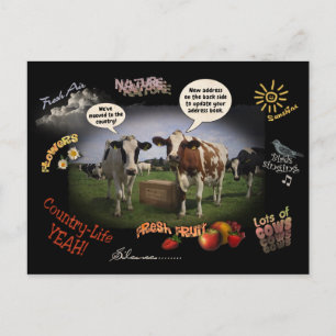 Vi har flyttat till Land (anpassadet) Meddelande Vykort