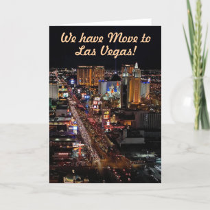Vi har Flyttat till, Las Vegas! Meddelandekort Meddelande