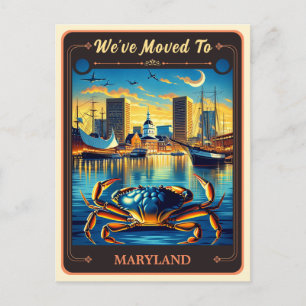 Vi har flyttat till Maryland Vintage vykort