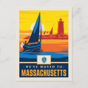 Vi har flyttat till Massachusetts Inbjudan Vykort
