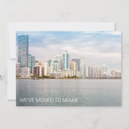 Vi har flyttat till Miami Florida Beach Photo Flyt Meddelande