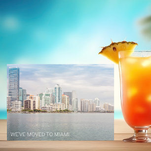 Vi har flyttat till Miami Florida Beach Photo Flyt Meddelande