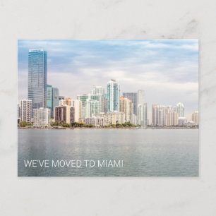 Vi har flyttat till Miami Florida Beach Photo Flyt Vykort