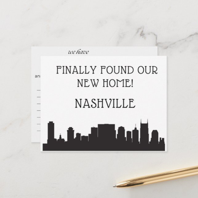 Vi har Flyttat till Nashville Vykort (Fram/Back In Situ)