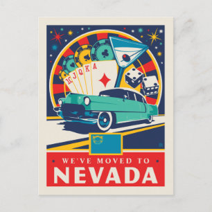 Vi har flyttat till Nevada Inbjudan Vykort