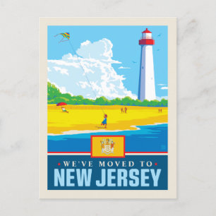 Vi har flyttat till New jersey Inbjudan Vykort