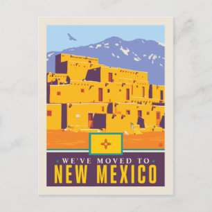Vi har flyttat till New mexico Inbjudan Vykort