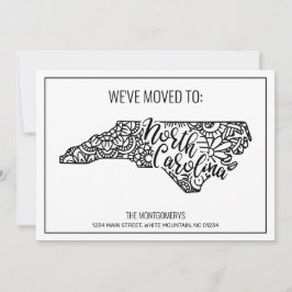 Vi har flyttat till North Carolina State Blommigt Meddelande
