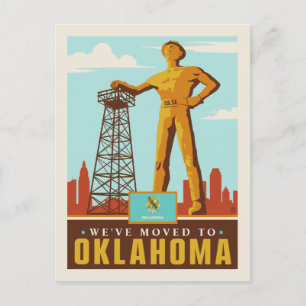 Vi har flyttat till Oklahoma Inbjudan Vykort