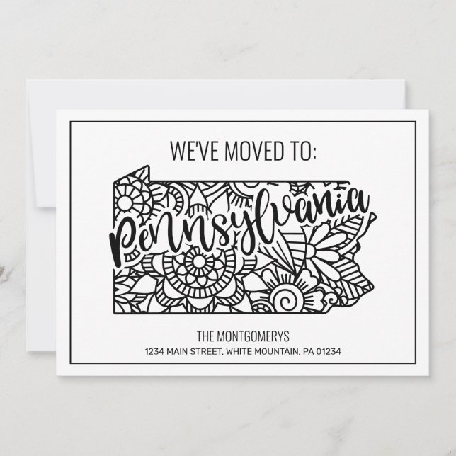 Vi har flyttat till Pennsylvanias statliga Blommig Meddelande (Framsida)