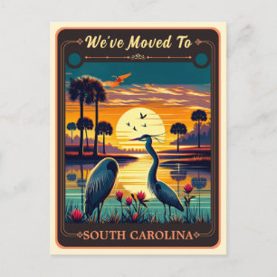 Vi har flyttat till South Carolina Postkort för Vykort