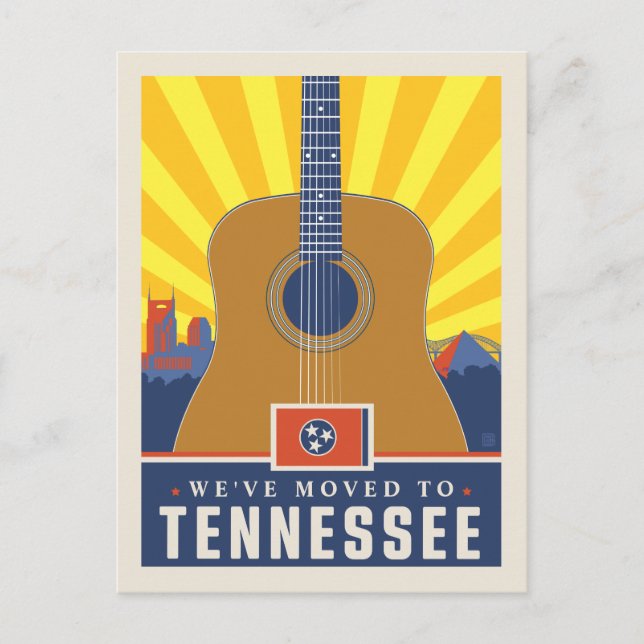 Vi har flyttat till Tennessee Inbjudan Vykort (Framsida)